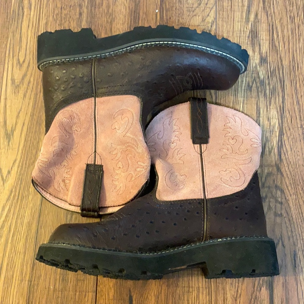 Pink cowboy booties